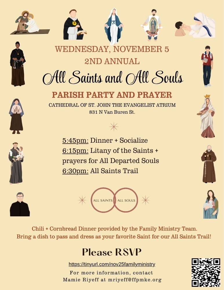 All Saints and All Souls Parish Party and Prayer @ Cathedral of St. John the Evangelist Atrium | Milwaukee | Wisconsin | United States